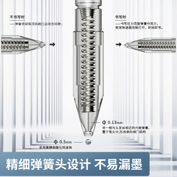 晨光(M&G) AGPK3553A 書(shū)寫(xiě)用筆類(lèi)用具 0.5mm黑色中性筆 按動(dòng)筆 經(jīng)典子彈頭簽字筆 辦公用水筆 12支/盒